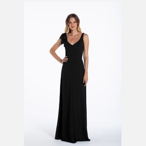 NWT Black Crepe Bridesmaids Dress